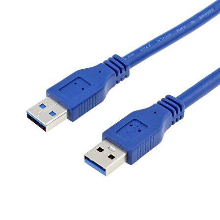 Usb 3.0 erkek erkek 1m Mavi şarj ve data kablosu