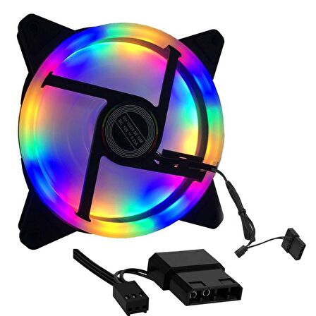 RGB 12 cm kasa içi fan 12cm 12v renkli kasa içi fan