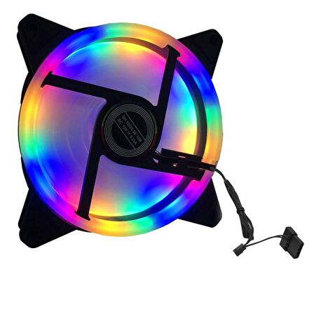 RGB 12 cm kasa içi fan 12cm 12v renkli kasa içi fan