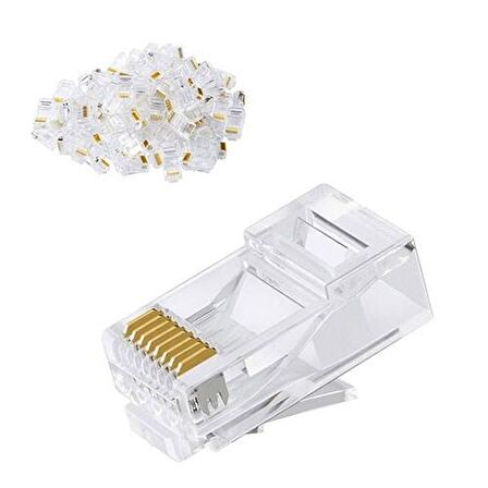 RJ45 CAT5/CAT5e ethernet konnektör soketi (100 adet)