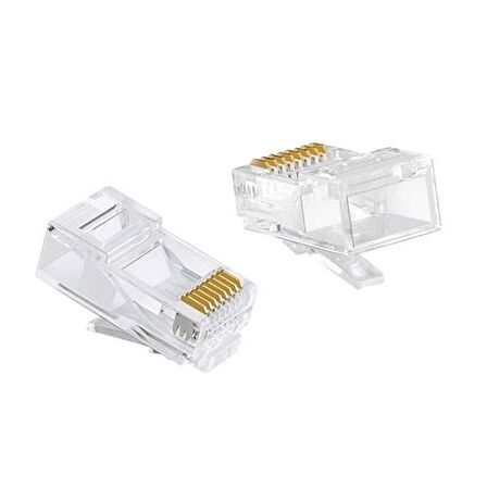 RJ45 CAT5/CAT5e ethernet konnektör soketi (100 adet)