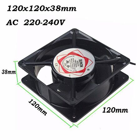 220v 12 cm metal fan12*12*38 mm