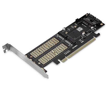 Pcı e 16x m2 nvme,ngff,msata dssd  3in1 adaptör kartı