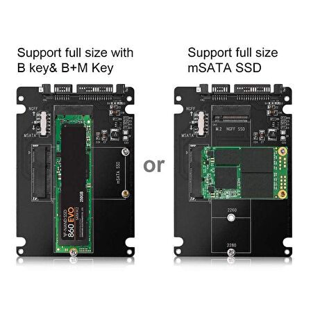 Sata to m.2 ngff-msata ssd çevirici aparat