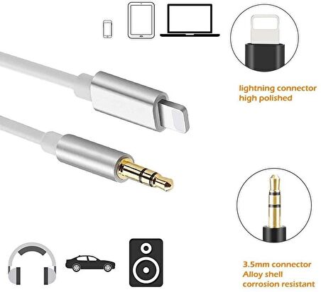 iPhone Lightning to Aux Kulaklık Çevirici 3.5 mm Jack 