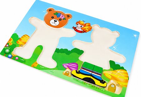 BakGelAl Ahşap Ayıcık Eşleştirme Yapbozu Montessori Eğitici Ahşap Puzzle Çocuk Zeka Gelişim Oyuncağı