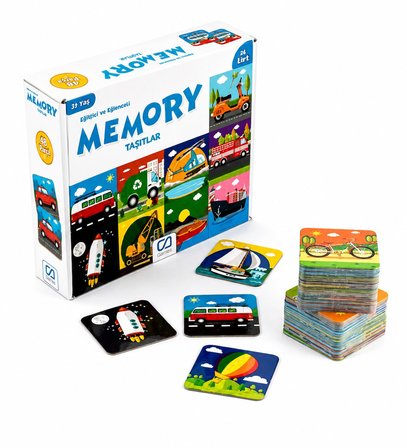 BakGelAl Memory Taşıtlar Hafıza Kartı Oyunu – 48 Kartlı Eğitici Eşleştirme ve Zeka Oyunu