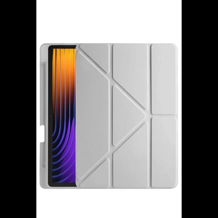 Xiaomi Pad 7 Pro Kılıf Kalemlikli Mars Tablet Kılıfı - Gri