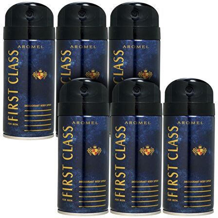 First Class Aromel Pudrasız Sprey Deodorant 150 ml x 6