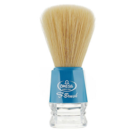 Omega S-Brush 10018 Sentetik Sakal Tıraş Fırçası Mavi