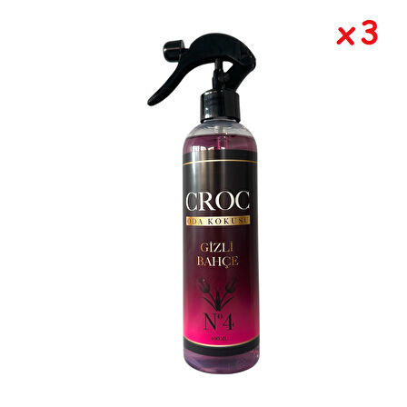 Croc Oda Kokusu No:4 Gizli Bahçe 3 x 400ml Sprey Şişe