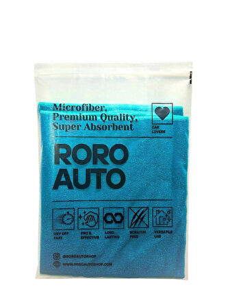 Roro Auto Pasifik Mikrofiber Araç Yıkama Bezi & Kurulama Havlusu 50X70 & Yıkama Eldiveni Oto Temizlik Seti