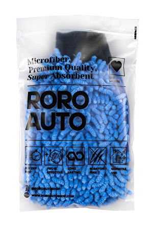 Roro Auto Pasifik Mikrofiber Araç Yıkama Bezi & Kurulama Havlusu 50X70 & Yıkama Eldiveni Oto Temizlik Seti