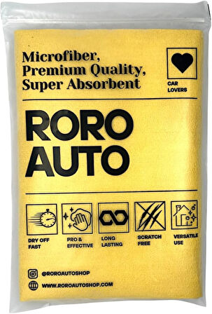 Roro Auto Güderi Oto Kurulama Bezi Araç Cam Kaporta Temizlik Bezi 320GSM 50x70