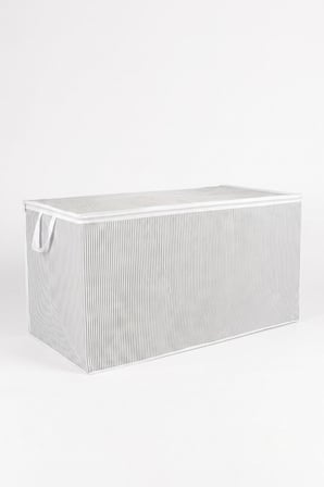 Yorgan Hurcu Fermuarlı Kulplu Saklama Çantası Battaniye Nevresim Düzenleyici 80x40x60 cm Gri