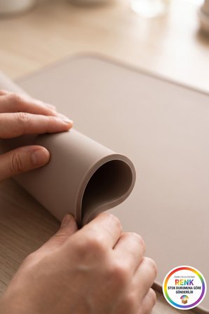 Silikon Pişirme Matı Büyük Boy Fırın Tepsisi Kaymaz Pişirme Kağıdı Alternatifi 42x32 cm Çok Renkli