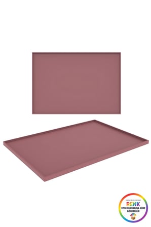Silikon Fırın Matı Kenarlı Kurabiye Pişirme Tepsisi Kaymaz Pişirme Kağıdı Alternatifi 36x25 cm Çok Renkli