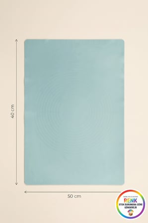 Silikon Hamur Açma Matı Ölçü Çizgili Yoğurma Matı Kaymaz Platinum Silikon 50x40 cm Çok Renkli