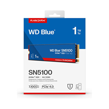 Blue SN5100 1tb WDS100T5B0E 7100/6700MB/S Pcıe Gen 4.0 M.2 2280 Nvme SSD