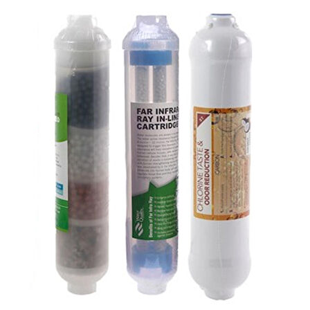 E-Water Kapalı Kasa Su Arıtma Cihazı Filtresi - Inline 6 Aşamalı Su Arıtma Filtre Seti - Detox-4'lü Minera