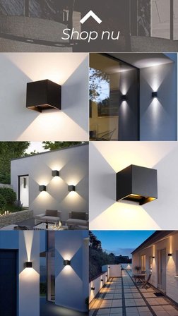 Işık Açısı Ayarlanabilir 10 Watt Dekoratif Led Aplik, Bahçe Duvar Armatürü, Villa, Bungalov Apliği