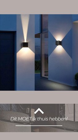 Işık Açısı Ayarlanabilir 10 Watt Dekoratif Led Aplik, Bahçe Duvar Armatürü, Villa, Bungalov Apliği