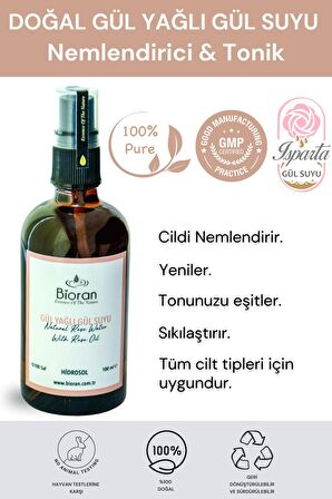 Gül Yağlı Gül Suyu Aydınlatıcı ve Gözenek Sıkılaştırıcı Sprey Tonik 100 ml