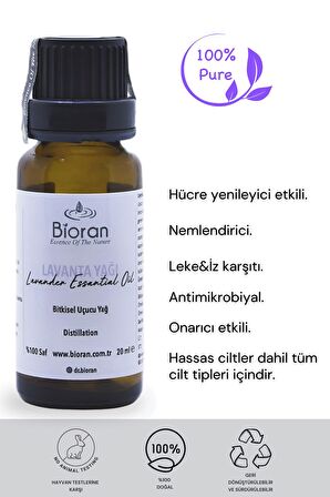 Lavanta Yağı % 100 Saf Bitkisel Uçucu Yağ 20 ml. (Lavender Essential Oil)