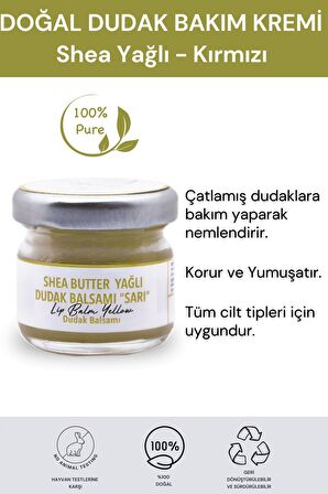 Dudak Bakım Kremi - Lip Balm (Limon Kabuğu & Shea Butter Yağlı) 29 ml.