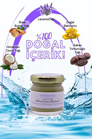 Lavanta Yağlı Krem Deodorant 40 ml. %100  Doğal