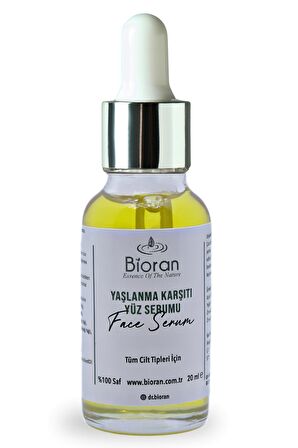 Yaşlanma Karşıtı Yüz Serumu %100 Saf ve Doğal İçerikli 20 ml.