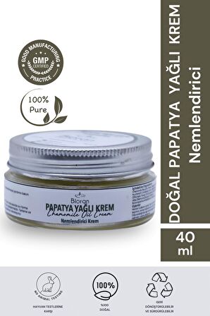 Papatya Yağlı  Yoğun Bakım Kremi 40 Ml. %100 Doğal Içerikli