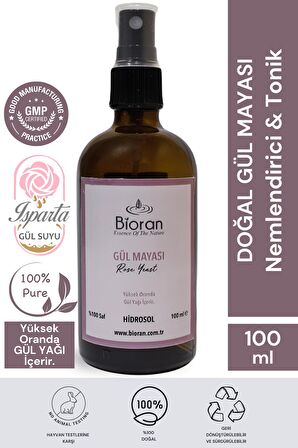 Gül Mayası Aydınlatıcı ve Gözenek Sıkılaştırıcı Sprey Tonik 100 ml