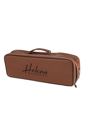 Helena Wood Art Ahşap Oval Okey Takımı Geyik Motifli