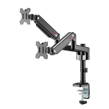 GAMEON GO-2045 Gazlı Yay Çift Monitör Kolu 17" – 32”
