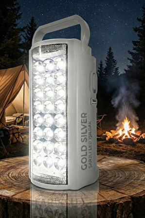 Gold Silver GS-2400 Şarjlı 24 LED Işıldak & Powerbank - 80 Saat Aydınlatma (Telefon Şarj Eder)