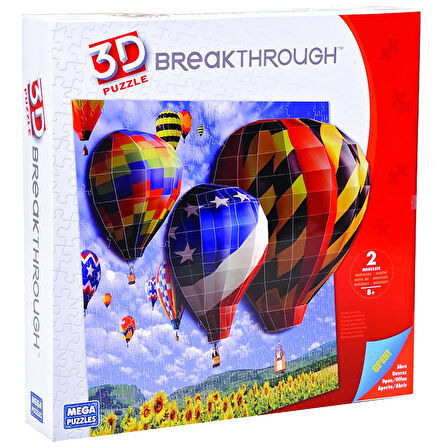 Mega Puzzles 200 Parça 3D Breakthrough Puzzle Balonlar 50669