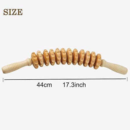 Ahşap Kavisli Masaj Sopası , Selülit ve Karın Masaj Rulosu