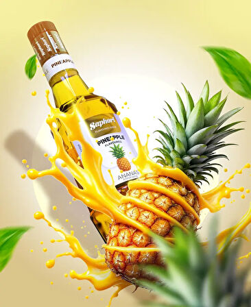 Saphori Ananas Aromalı Kokteyl Şurubu Ananas Şurubu 700 ML