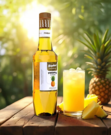 Saphori Ananas Aromalı Kokteyl Şurubu Ananas Şurubu 700 ML