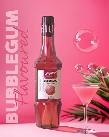 Saphori Bubble Gum Aromalı Kokteyl Şurubu Gum Aromalı Şurub 700 ML