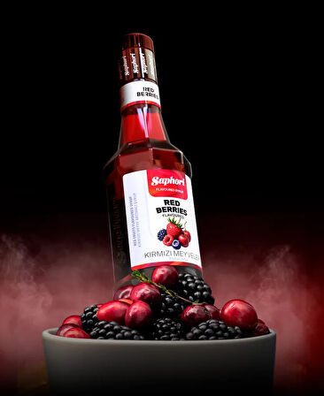 Saphori Kırmızı Meyveler Aromalı Kokteyl Şurubu Kırmızı Meyveler Şurubu 700 ML