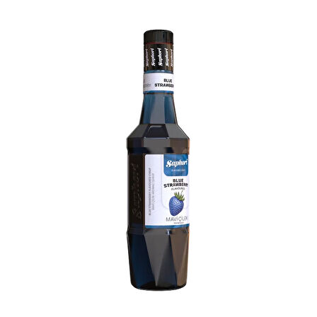 Saphori Mavi Çilek Aromalı Kokteyl Şurubu Mavi Çilek Şurubu 700 ML