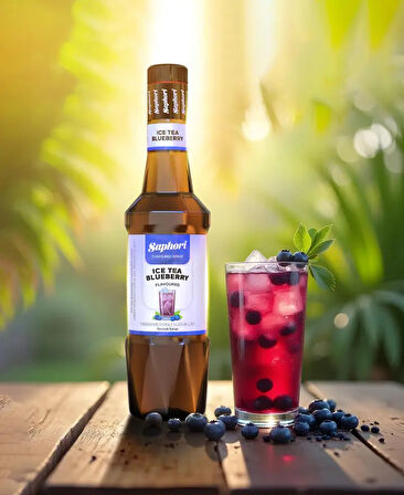 Saphori Ice Tea Yabanmersini Aromalı Kokteyl Şurubu 700 ML