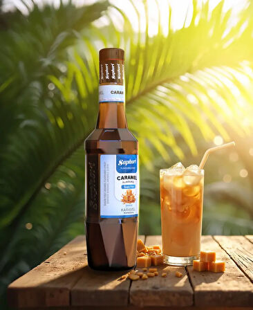 Saphori Şekersiz Karamel Aromalı Kokteyl Şurubu Şekersiz Karamel Şurubu 700 ML