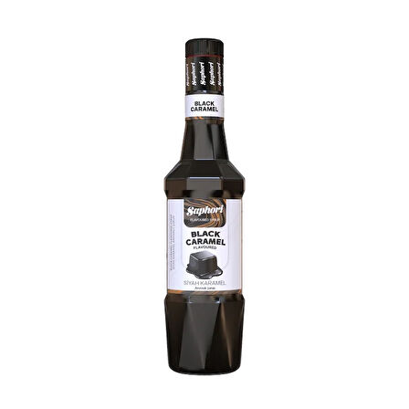 Saphori Siyah Karamel Aromalı Kokteyl Şurubu Siyah Karamel Şurubu 700 ML