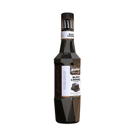 Saphori Siyah Karamel Aromalı Kokteyl Şurubu Siyah Karamel Şurubu 700 ML