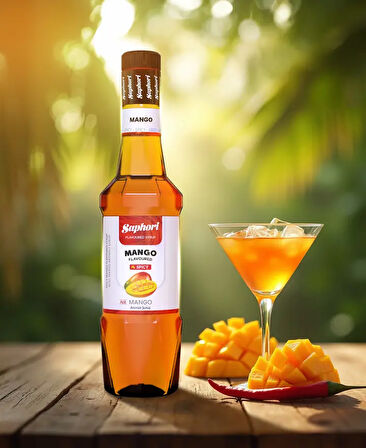 Saphori Acılı Mango Aromalı Kokteyl Şurubu Acılı Mango Aromalı Şurub 700 ML