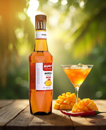 Saphori Acılı Mango Aromalı Kokteyl Şurubu Acılı Mango Aromalı Şurub 700 ML