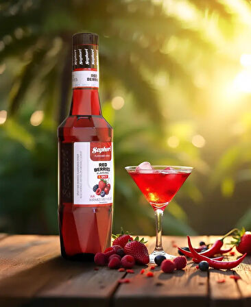 Saphori Acılı Kırmızı Meyveler Aromalı Kokteyl Şurubu 700 ML